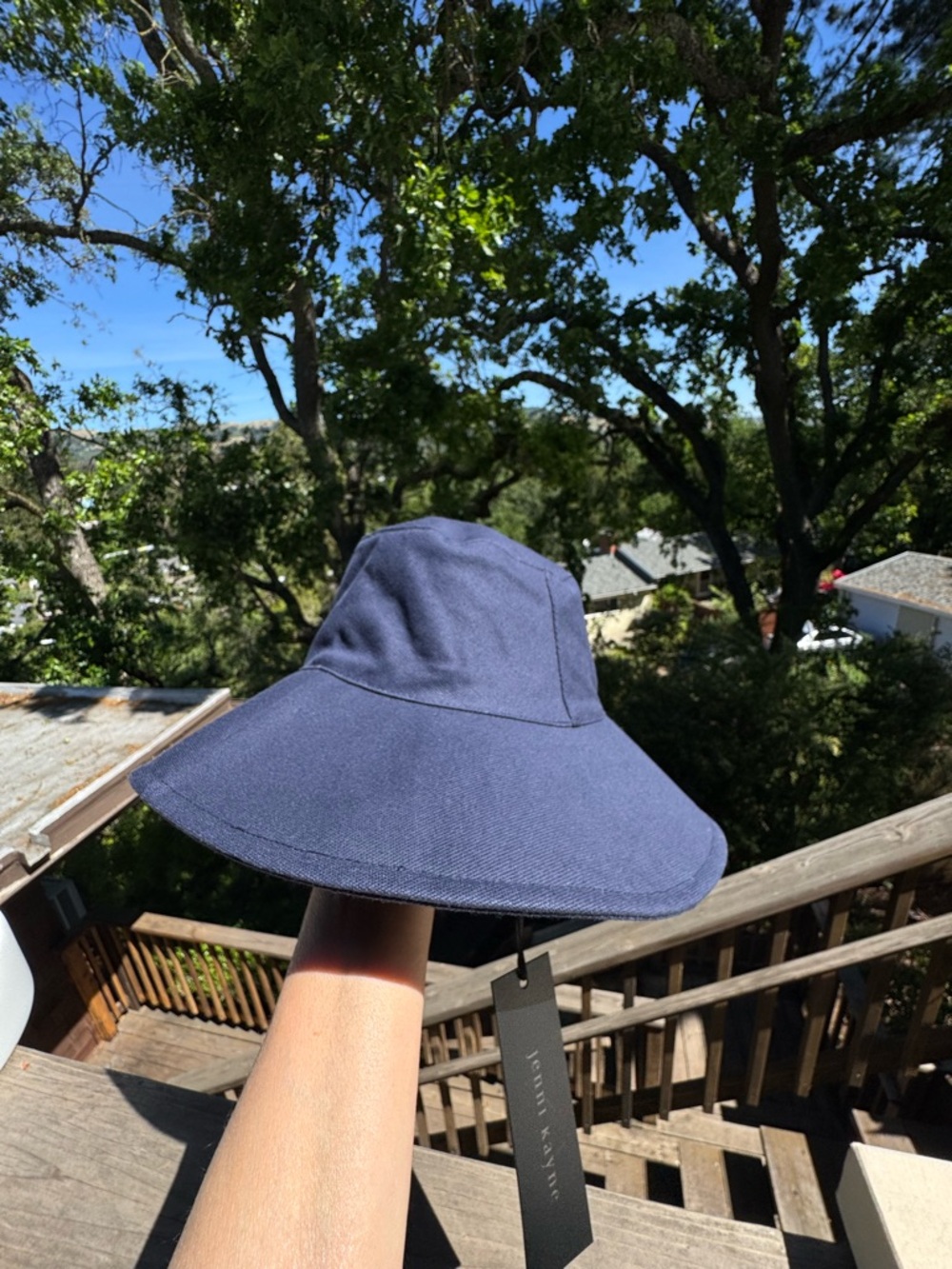 Jenny Kayne Navy Canvas Sun Hat - Picture 4 of 4